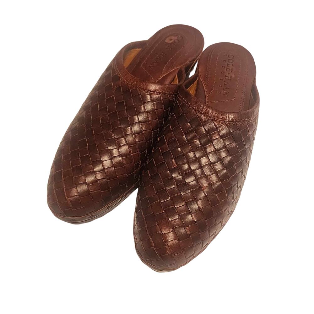 Vintage Cole Haan Country Vintage Woven Leather Clog 6.5